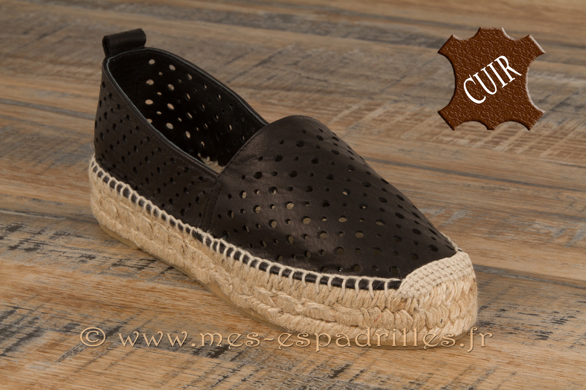 espadrille en cuir femme