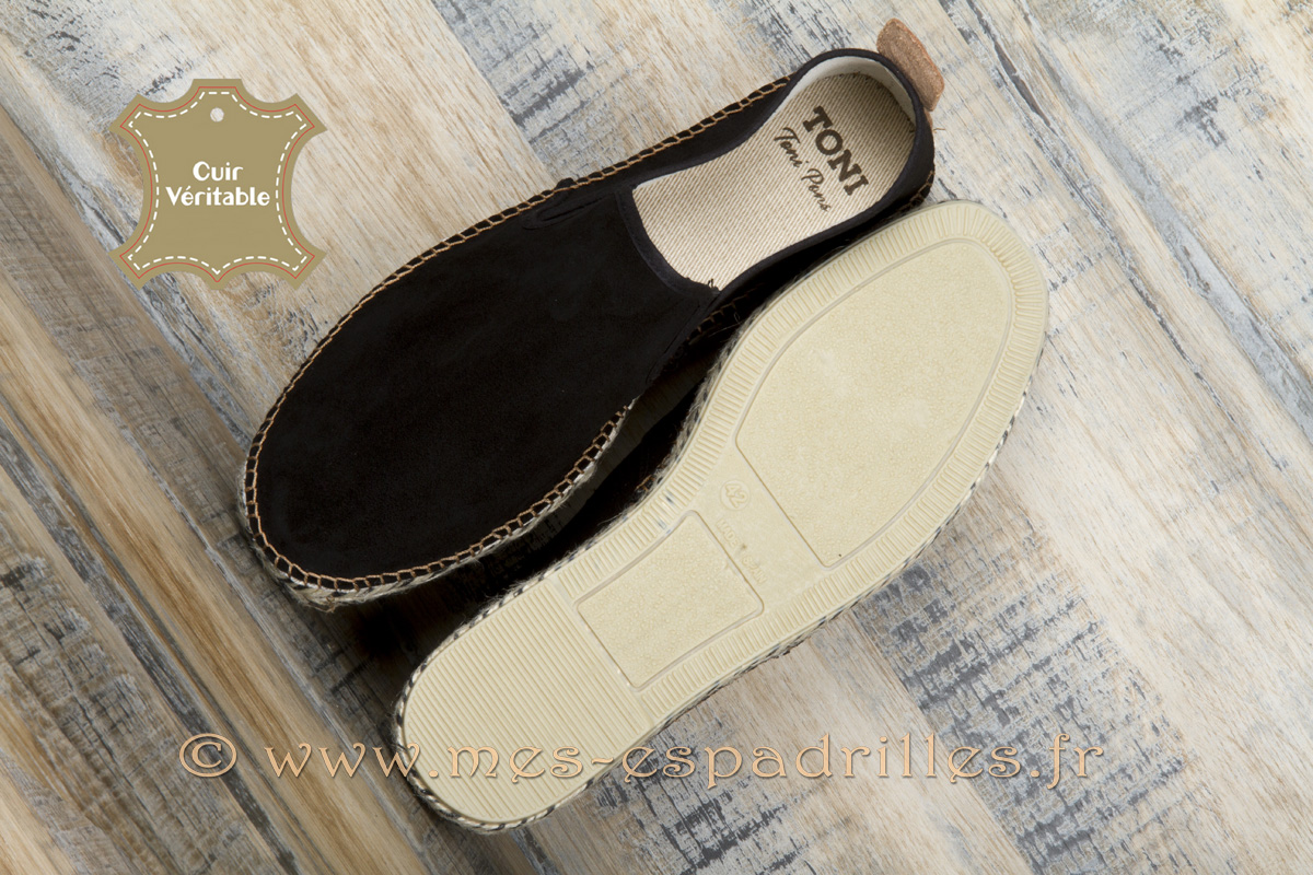 Espadrille homme MONTLEO marine dessus toile semelle corde - Montlimart