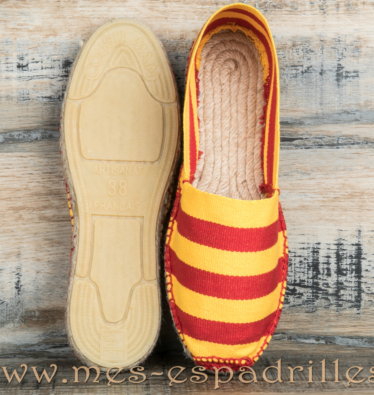 Chaussures Sandales Espadrilles cousu main Espadrille rouge style d\u00e9contract\u00e9 